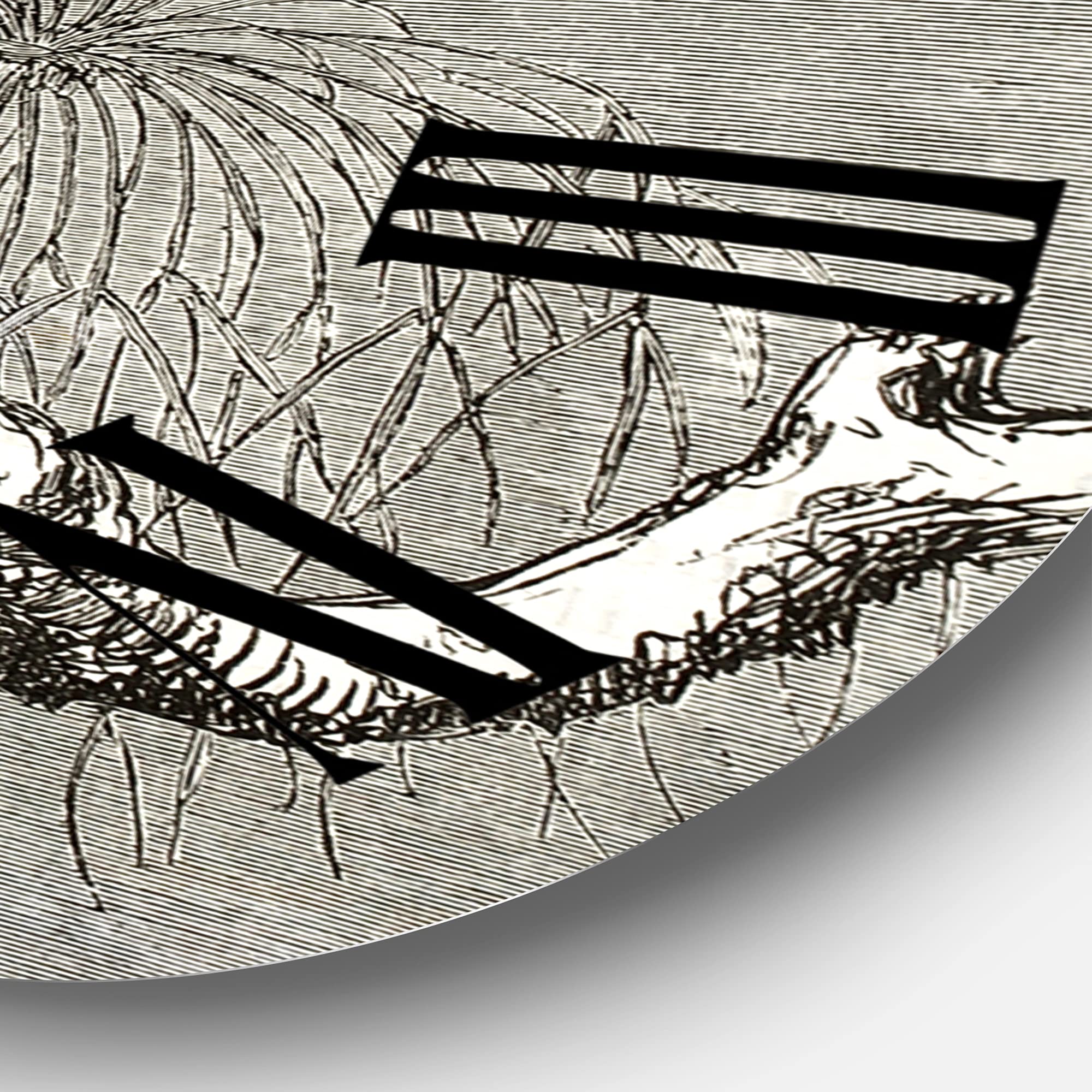 Farmhouse Wall Clock with Little Egret Bird Design - Large Rustic Nature-Inspired Wall Clock for Living Room, Kitchen, Bedroom Decor - Perfect for Home, Office & Country Style Interior