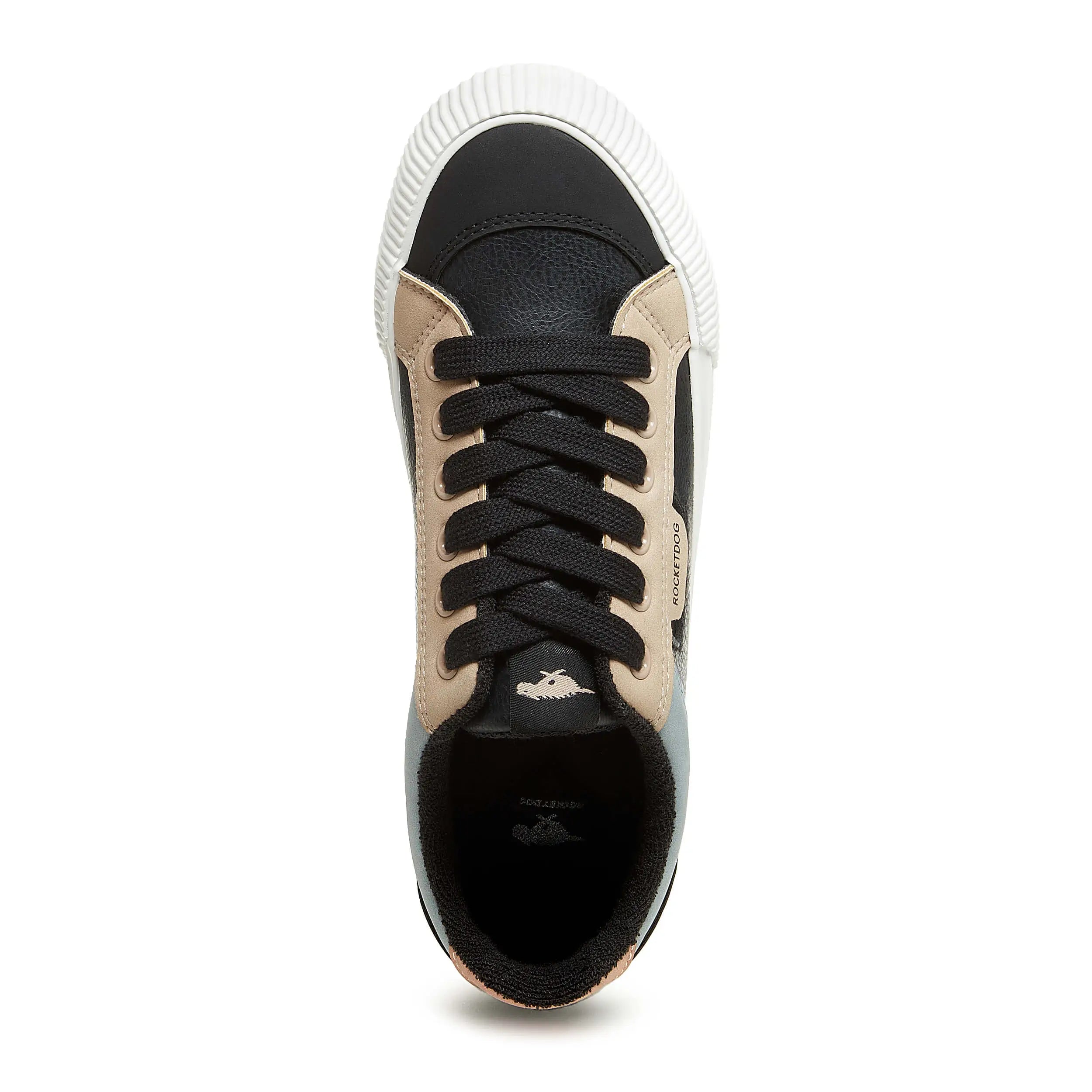 Stylish Black and White Color Block Sneakers for Women - Comfortable Casual Walking Shoes for Running, Gym, and Everyday Wear