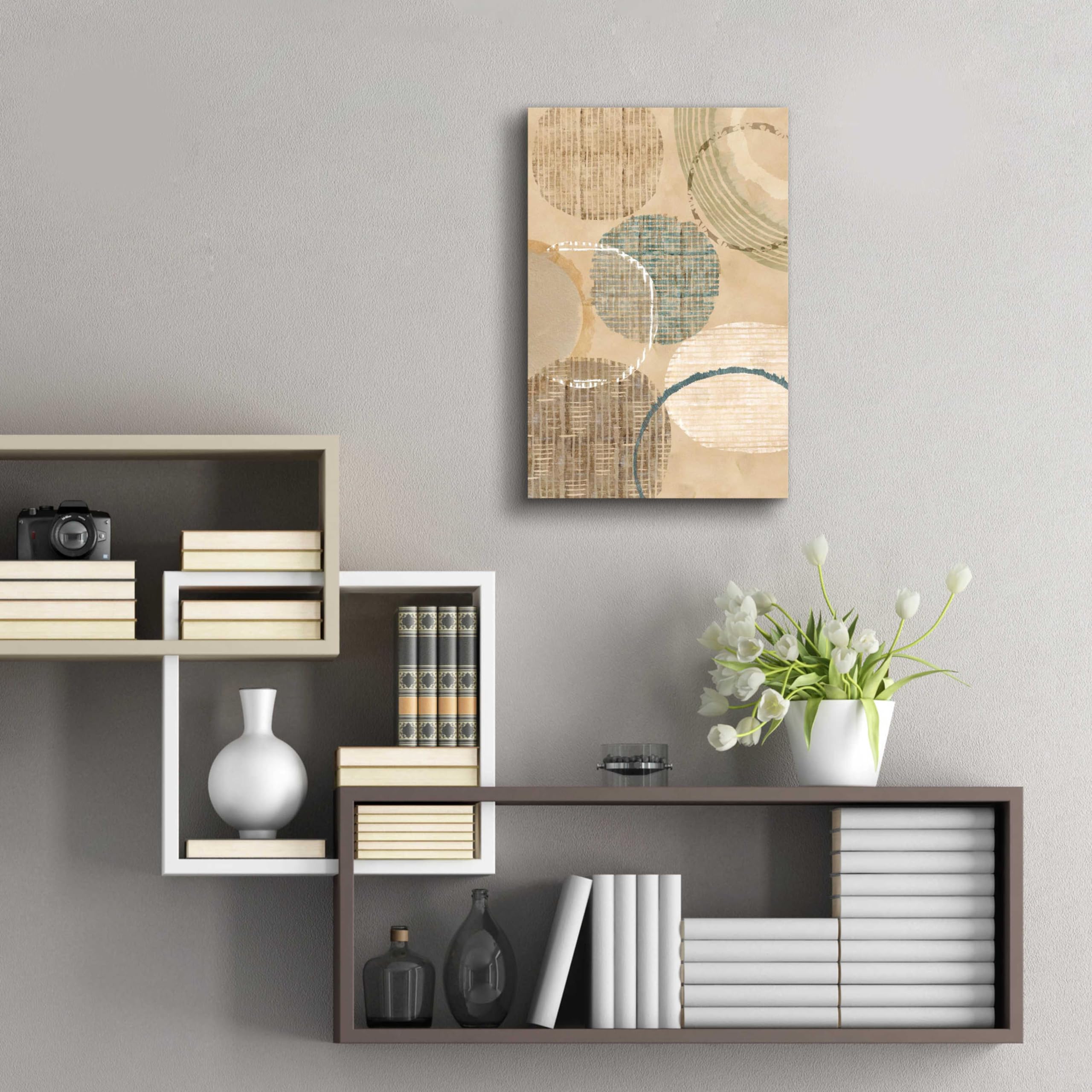 Flora Kouta 'Woven Baskets I' Acrylic Glass Wall Art - 16x24 Inches Modern Home Decor for Living Room, Bedroom & Office