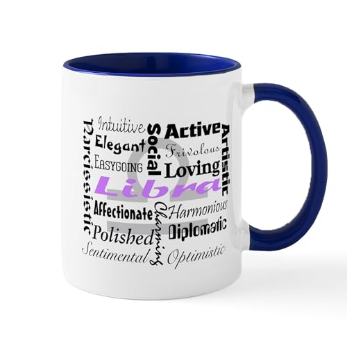 White/Navy Inside - Libra Mugs