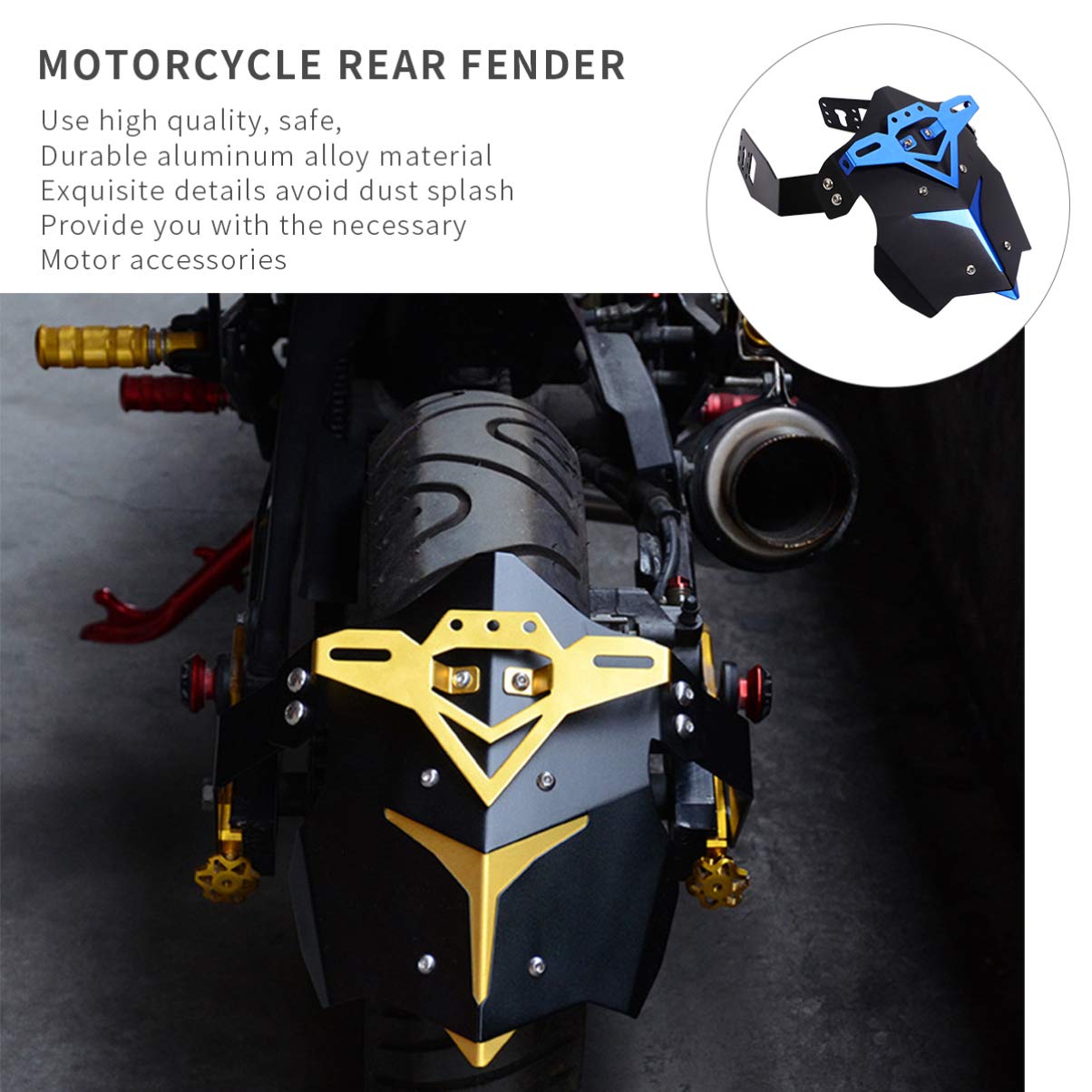 Garneck 1 Set Universal Motorcycle Front & Rear Motor Accessories - Compatible with Most Bike Models - Perfect for Road Trips, Commuting & Off-Road Adventures