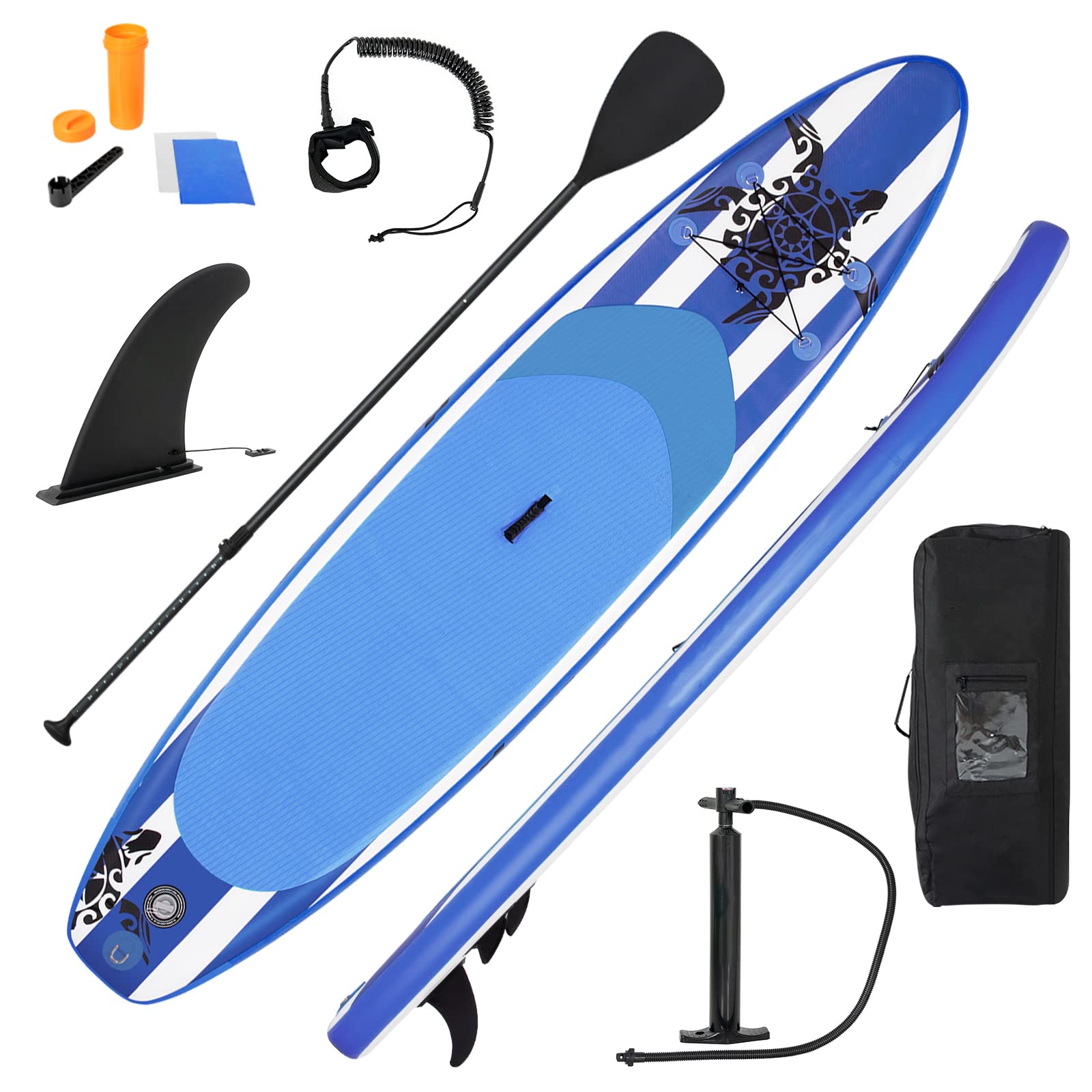 **SPORFIT Inflatable Stand Up Paddle Board (SUP) for Adults & Youth - 10.5/11FT, 6.5IN Thick - Premium SUP Board for Lakes, Rivers & Ocean Paddling**