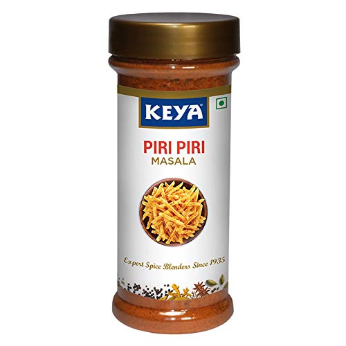 Keya Piri Piri Masala Seasoning - 150g Exotic Spice Blend for French Fries, Popcorn, Pasta & More | All-Purpose Gourmet Seasoning for Snacks, Grilled Meats & Vegetables | Perfect for Home Cooking, Parties & Movie Nights