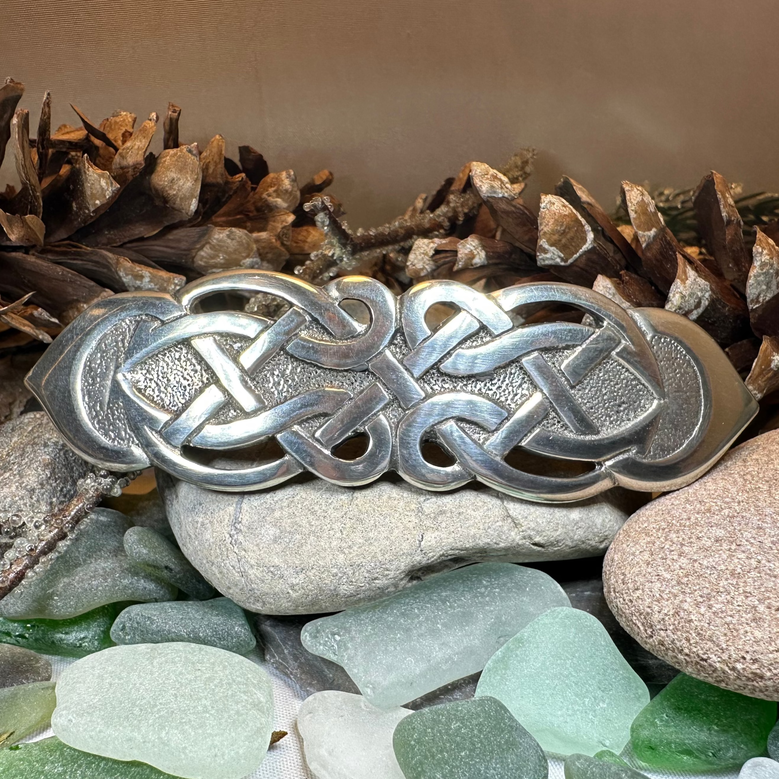Celtic Trust Knot Hair Clip - Elegant Irish Inspired Hair Accessory for Women, Wedding, Prom & Special Occasions
