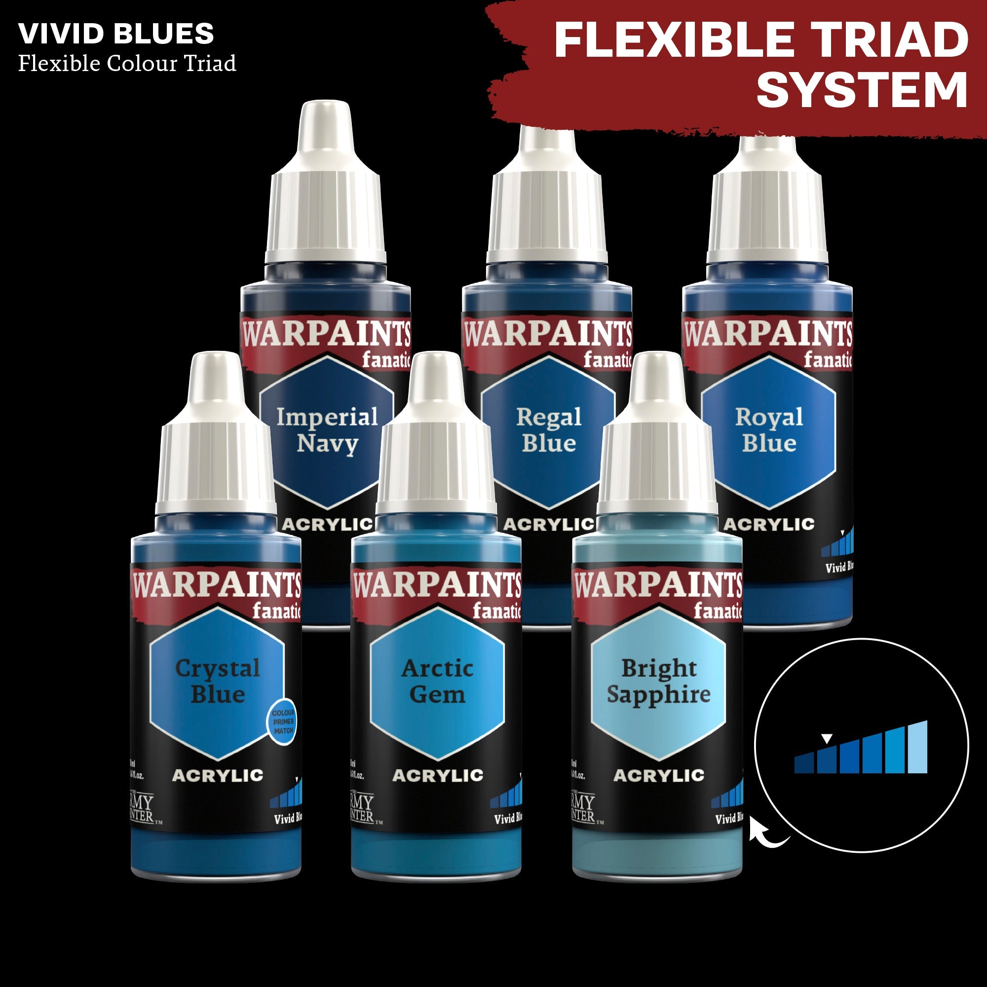 Warpaints Fanatic: Regal Blue - Premium Watercolor Paint Set for Artists & Hobbyists - Perfect for Canvas, Paper & DIY Craft Projects