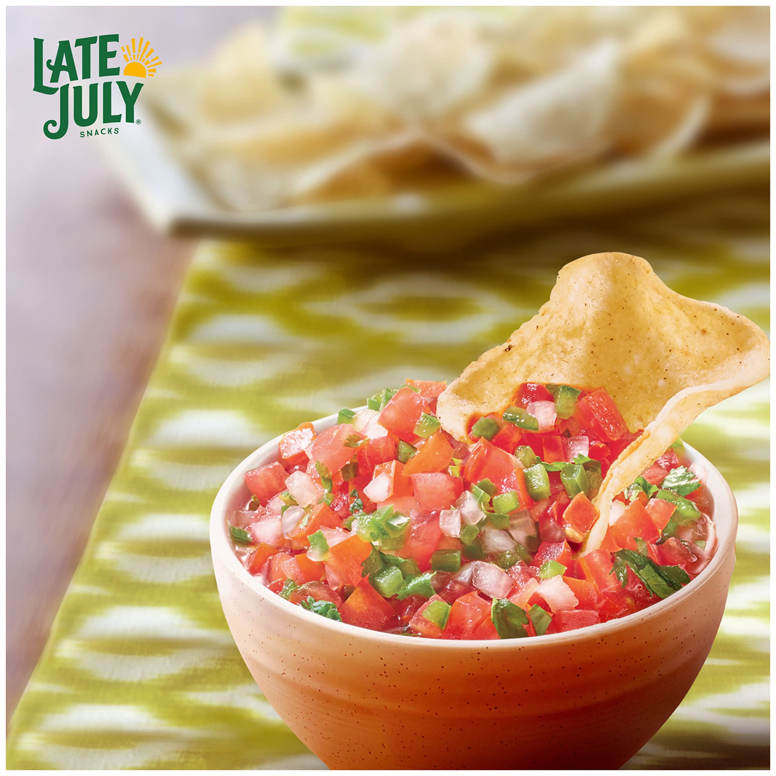 Organic White Corn Tortilla Chips by Late July Snacks - 7.4oz Bag (Pack of 9) | Gluten-Free, Non-GMO Dippers for Parties, Nachos & Healthy Snacking