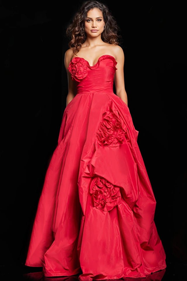 Jovani 37266 Fuchsia Strapless Ball Gown - Elegant Prom Dress for Formal Events & Evening Galas