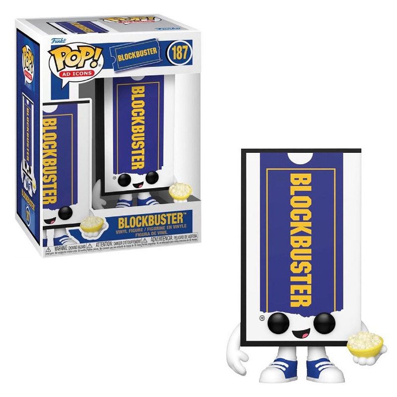 Funko Pop! AD ICONS: Blockbuster #187 - Collectible Vinyl Figure for Movie Lovers & Nostalgic Fans - Perfect for Display, Gifts & Pop Culture Collections