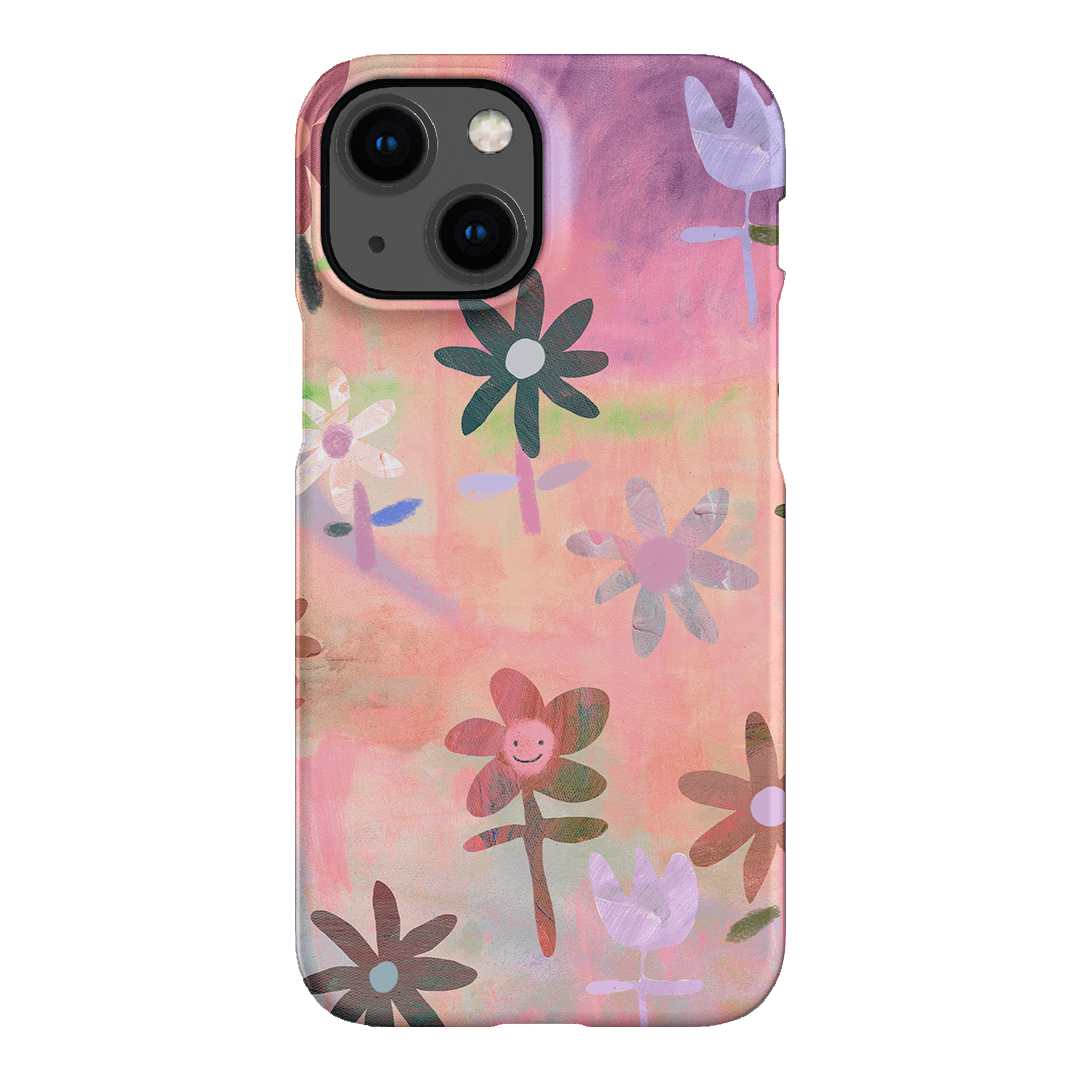 Premium Lazy Daisy Floral Phone Case - Shockproof & Slim Design for iPhone 15/14/13/12/Pro/Max - Perfect for Everyday Use, Travel & Outdoor Activities