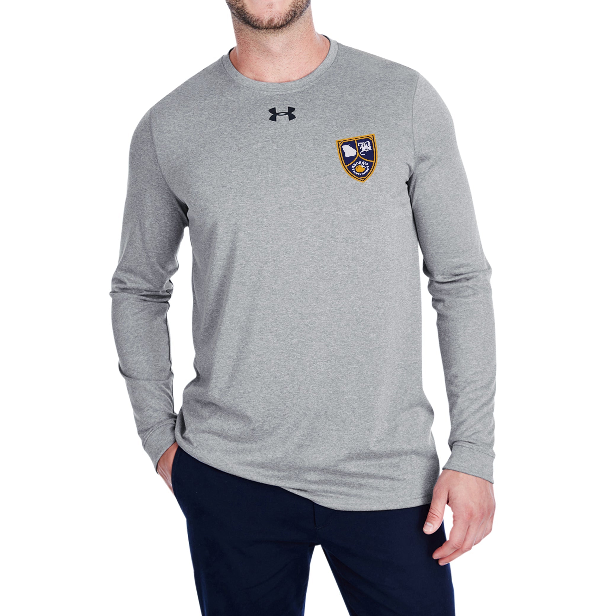 Georgia Rugby Union Long Sleeve Locker T-Shirt - Comfortable Cotton Jersey for Rugby Fans & Players - Perfect for Training, Matches, and Team Spirit Events