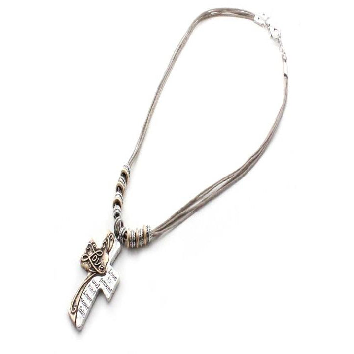 Elegant Cross Necklace Set for Women - Gold & Silver Plated Religious Jewelry Gift - Perfect for Church, Weddings, and Everyday Wear