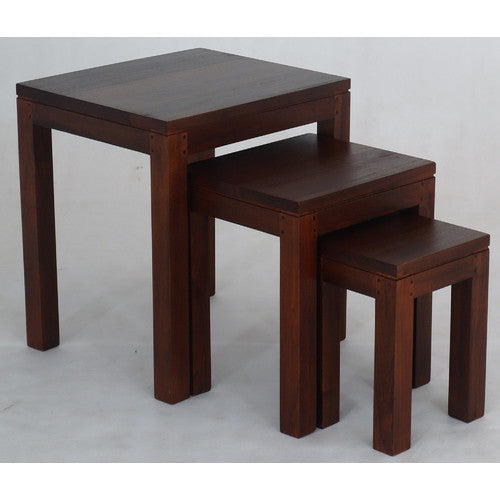 Scandinavian Nesting Tables Set of 3 - Modern Wood Side Tables for Living Room, Bedroom & Office - Space Saving Coffee & End Tables