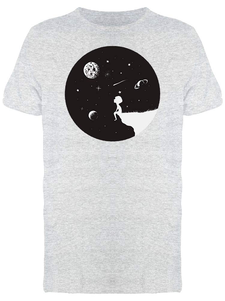 Edge Of Space Graphic Tee for Men | Cool Astronaut Print T-Shirt | Casual Wear & Street Style Fashion