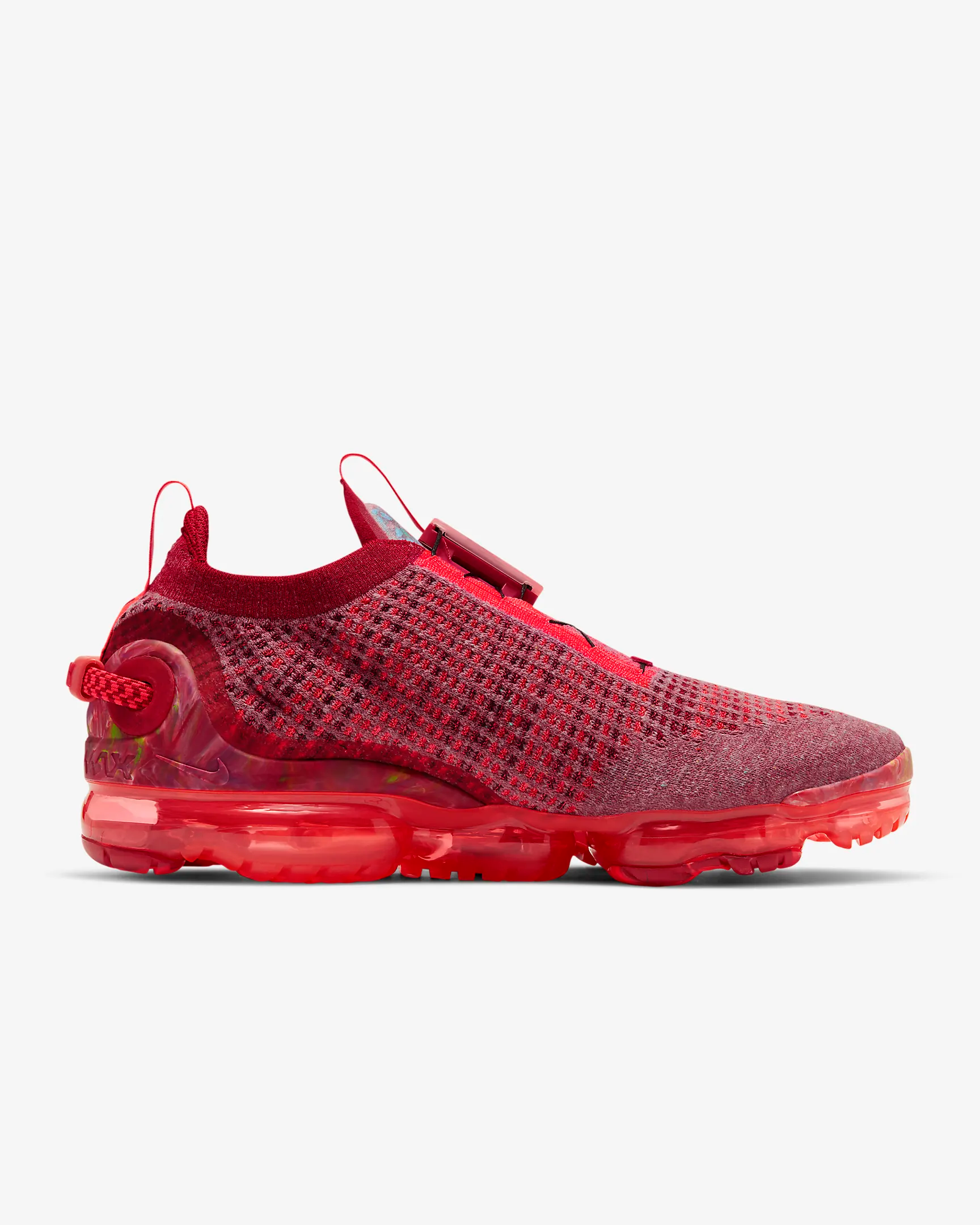 Nike Men's Air VaporMax 2020 Flyknit Running Shoes - Team Red/Flash Crimson/Gym Red | Lightweight & Breathable for Jogging, Gym Workouts & Daily Wear