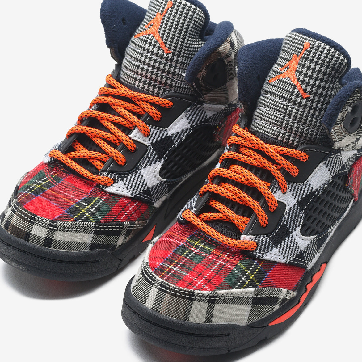 Air Jordan 5 Retro (PS) Plaid Basketball Shoes - Men's/Women's High-Top Sneakers for Sports & Streetwear Fashion