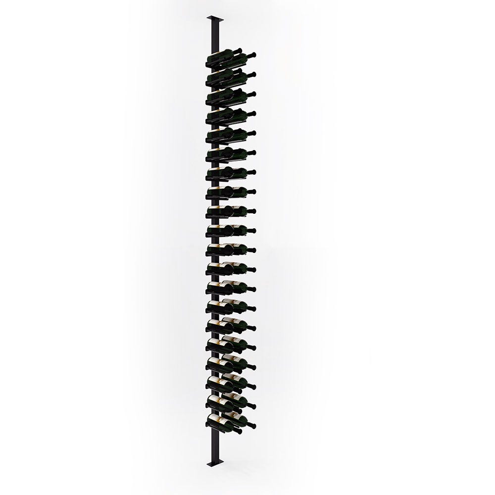 Vino Rails 40 Bottle Single-Sided Floor-to-Ceiling Wine Rack Post Kit - Perfect for Home Wine Cellars & Kitchen Storage
