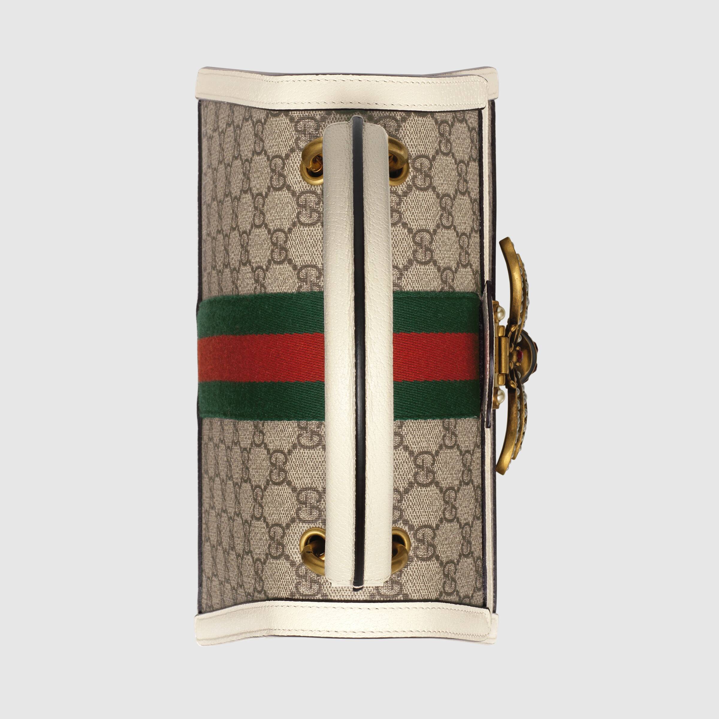 Gucci Queen Margaret GG Small Top Handle Bag - White Leather Crossbody Purse for Women | Perfect for Work, Travel & Evening Events