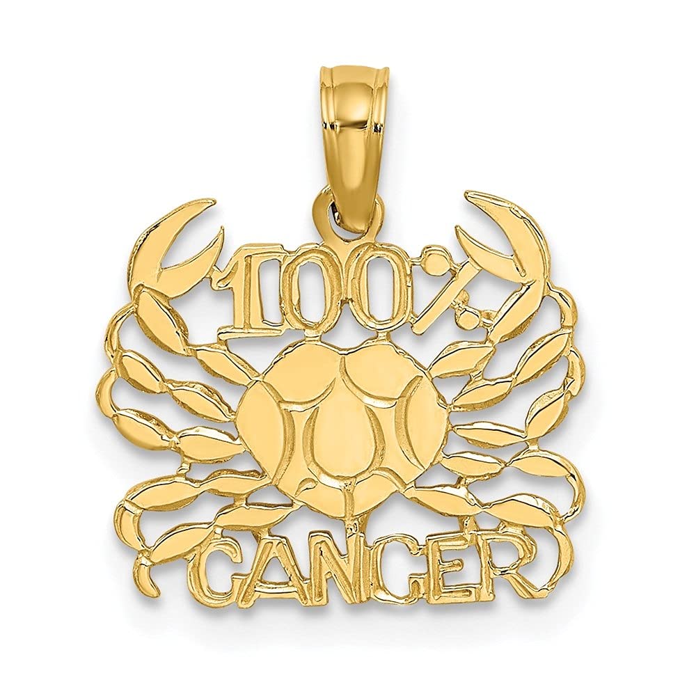 14K Gold Zodiac Name Charm Pendant - Personalized Horoscope Necklace for Women | Birthday Gift, Anniversary Present, Everyday Fine Jewelry