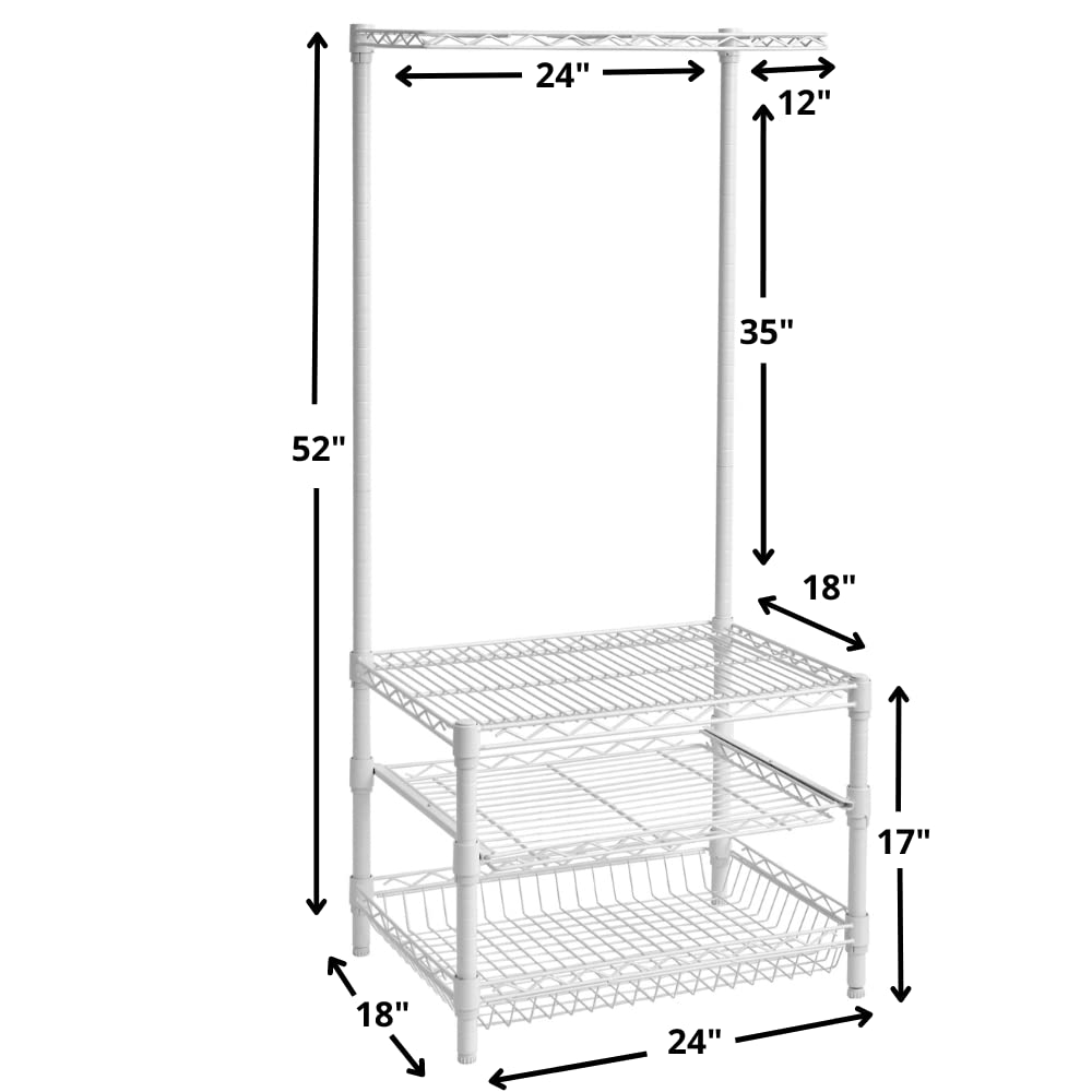 DormCo Suprima® Portable Mini Fridge Organizer - White | Compact Refrigerator Storage for Dorm, Office & Travel | Keep Food & Drinks Fresh Anywhere