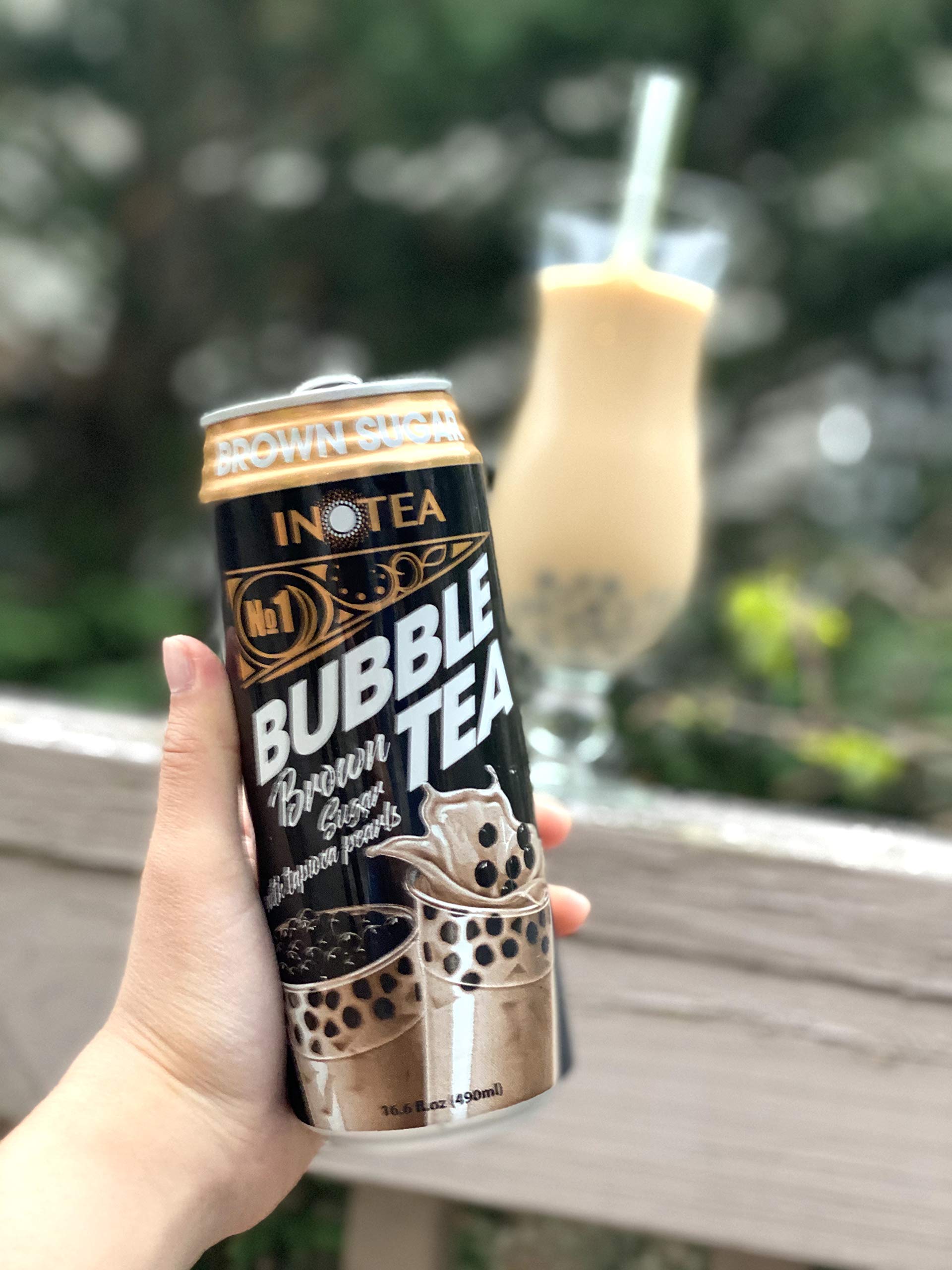 Premium Brown Sugar Bubble Tea Drink - Ready to Drink Black Milk Tea with Boba in 16.6 oz Can (Pack of 24) | Convenient On-the-Go Beverage for Office, School & Parties