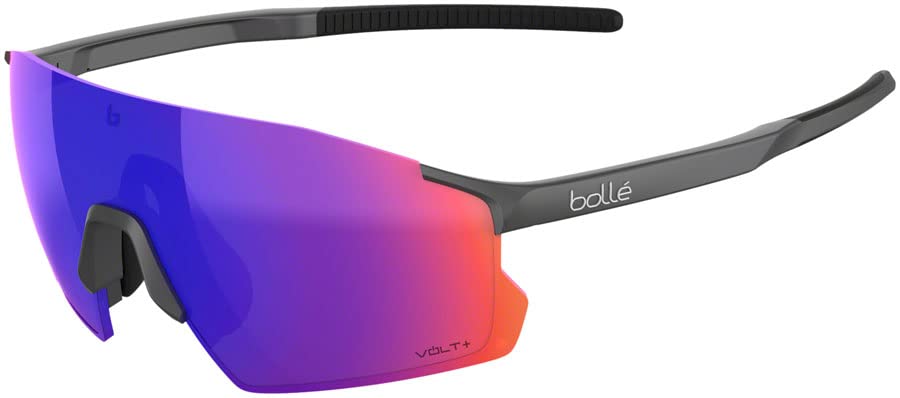 Bollé ICARUS Titanium Matte Volt+ Ultraviolet Cat 3 Sunglasses - Unisex Adult Sports & Outdoor Activities - Running, Cycling, Hiking, Driving