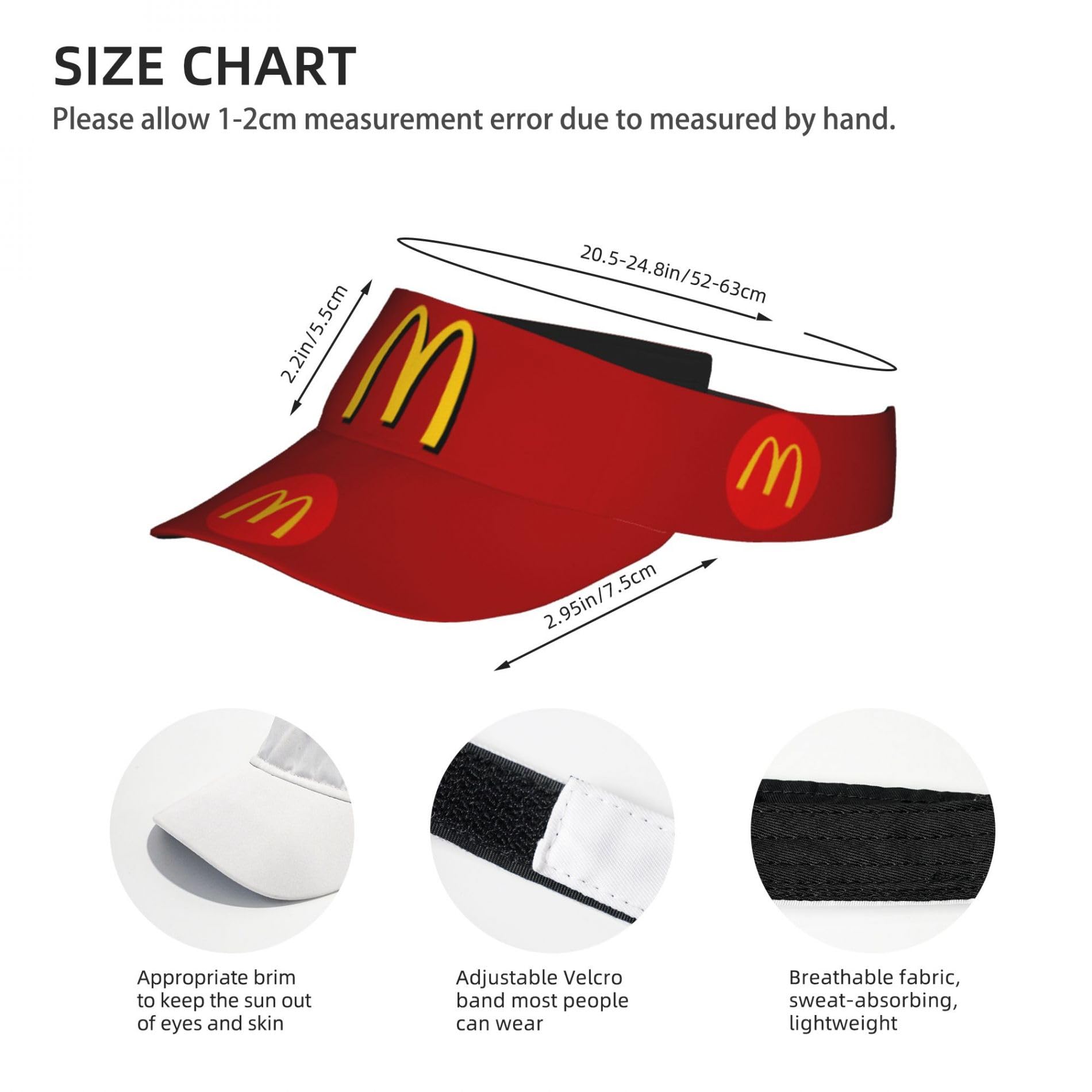 Unisex Adjustable Sport Sun Visor Hat - Breathable Empty Top Baseball Cap for Men & Women - Perfect for Running, Golf, Tennis & Outdoor Activities