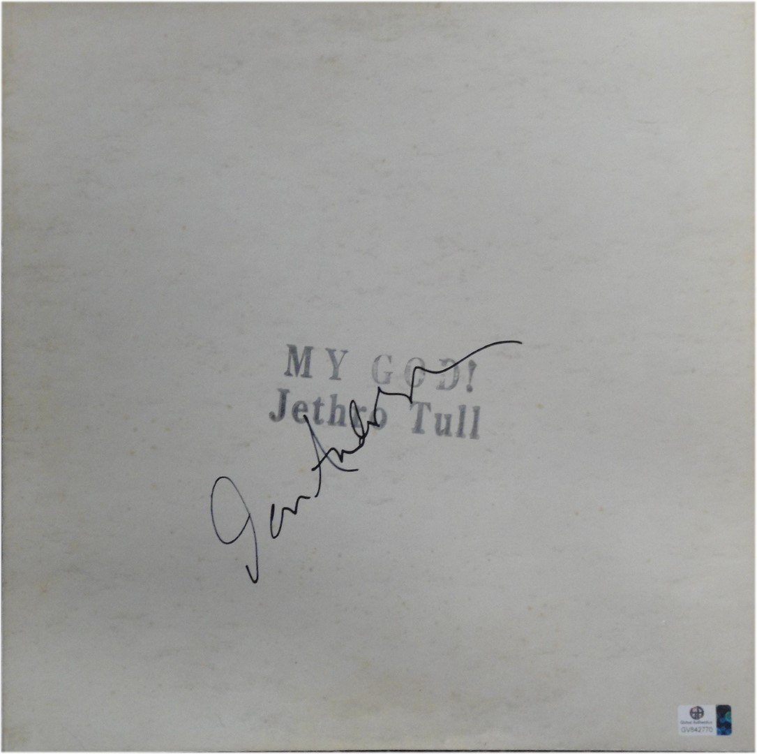 Ian Anderson Hand Signed Autographed Jethro Tull Record Cover - JSA Certified U07923 - Perfect for Music Collectors & Rock Memorabilia Displays