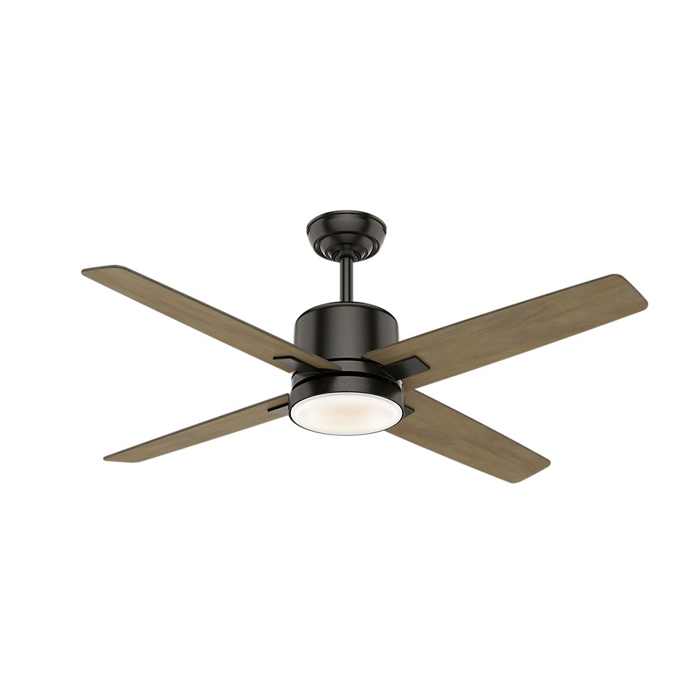 Casablanca Axial Indoor Ceiling Fan with LED Light and Wall Control - Quiet 3 Blade Design for Bedroom, Living Room & Office - Energy Efficient DC Motor with Remote Control