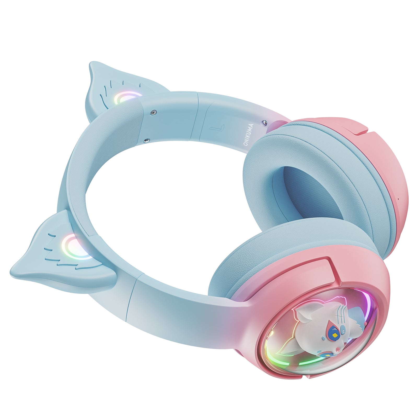 ONIKUMA B5 Gradient RGB Gaming Headset - 2.4G Wireless/Bluetooth/Wired 3-in-1 Mode with Microphone for PC, PS5, Xbox, Switch - Perfect for Gaming, Streaming & Online Meetings