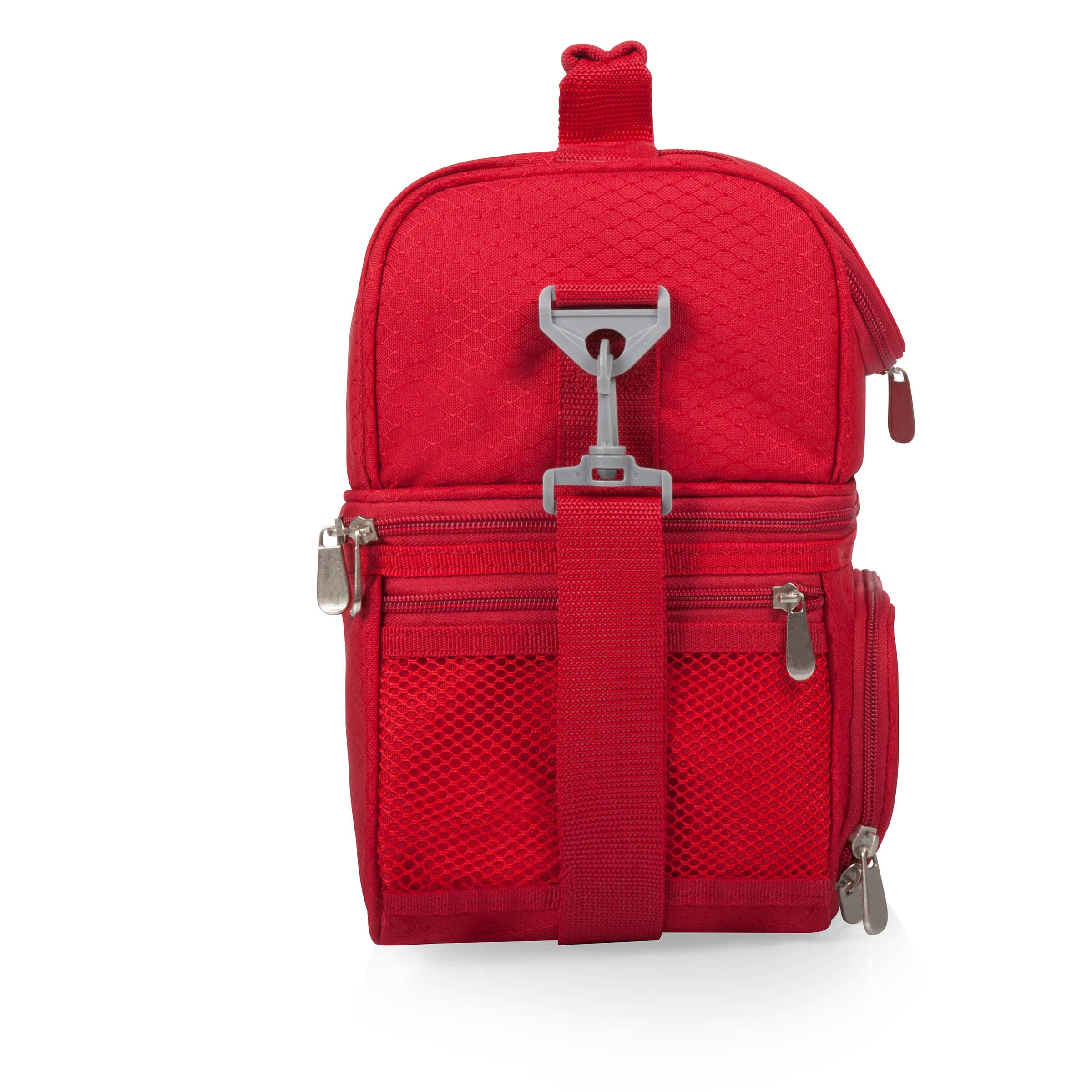 **PICNIC TIME Coca-Cola Emoji Insulated Lunch Bag with Utensil Set – Red Cooler Lunch Box for School, Work & Outdoor Picnics**