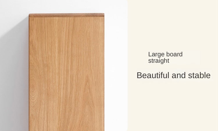 Solid Oak Wood TV Stand with Glass Doors - Stylish High Side Cabinet for Living Room, Bedroom, or Home Theater Storage