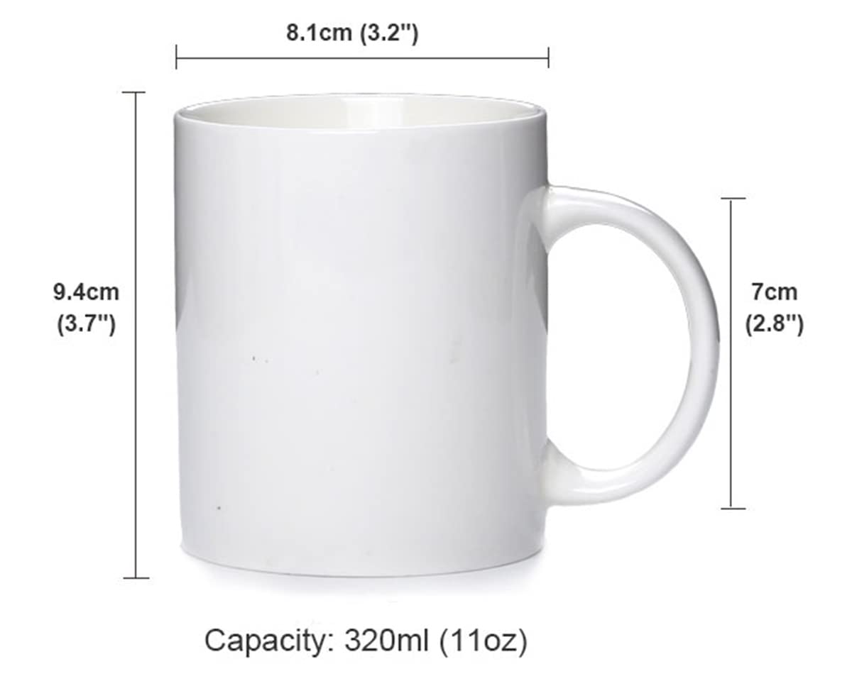 11OZ Sublimation Mugs Bulk - 36 Pack Blank Porcelain Coffee Cups for Hot Drinks, DIY Gifts & Custom Printing | Perfect for Coffee, Tea, Hot Cocoa, Office Use & Personalized Gifting