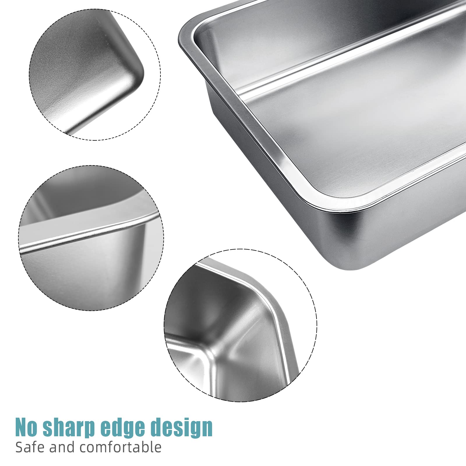 Stainless Steel Cat Litter Box for Small Pets - 4