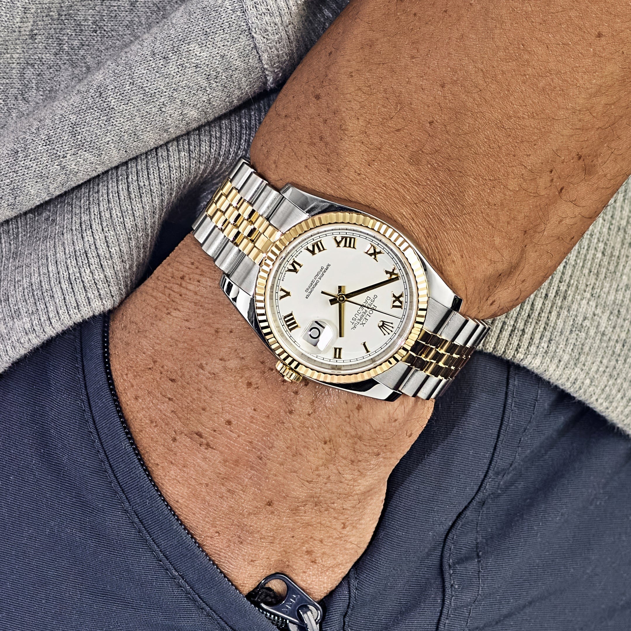 Rolex Datejust 36 126233 Men's Watch - Yellow Gold & Stainless Steel, White Roman Dial, Jubilee Bracelet (2025) - Luxury Dress Watch for Business & Formal Occasions