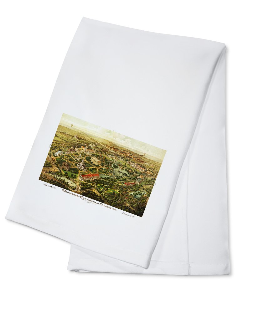 Nashville Tennessee 1896 Exposition Panoramic Map - 100% Cotton Tea Towel | Vintage Decorative Hand Towel for Kitchen & Home Decor | Perfect for Farmhouse, Rustic, or Historical Theme Decorations