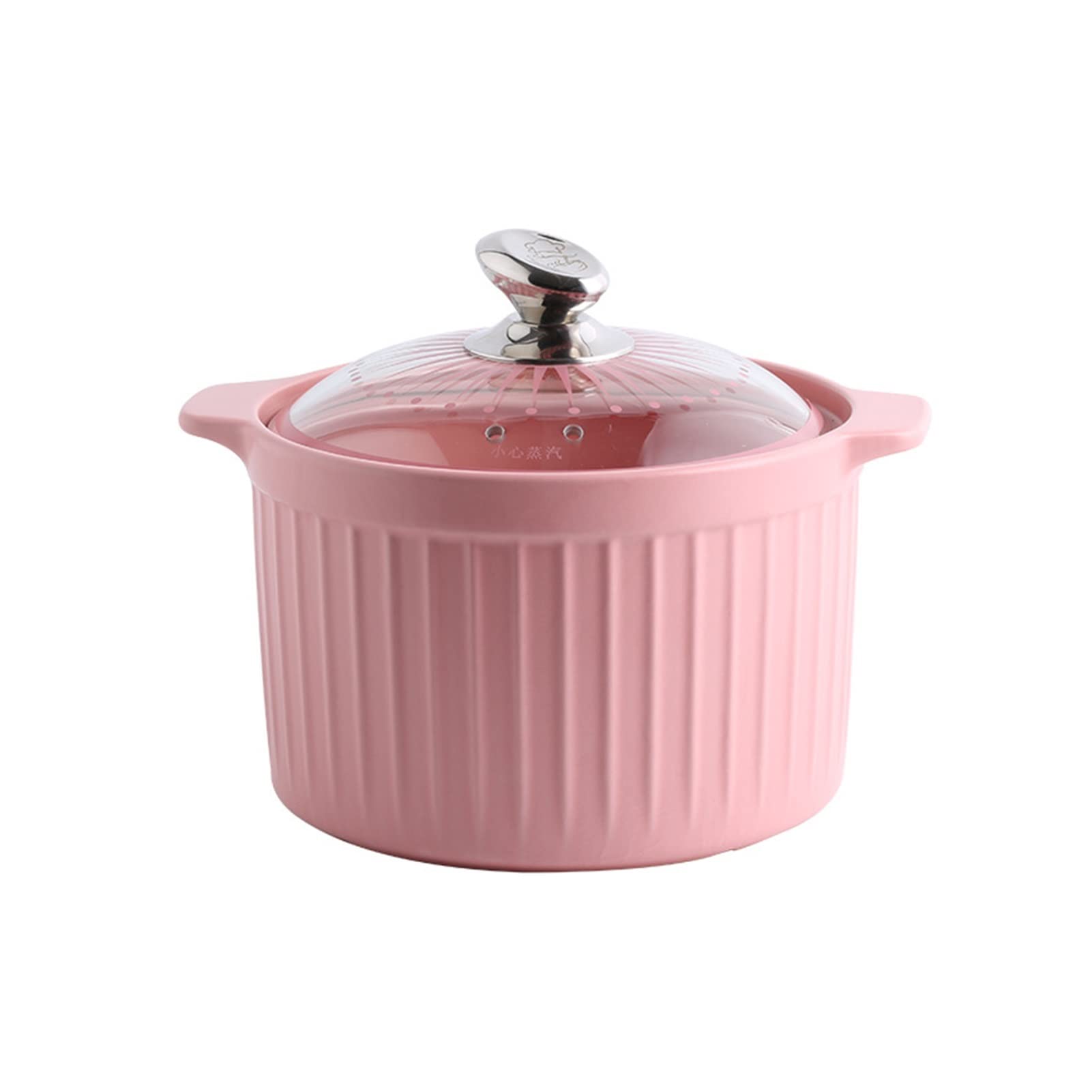 Premium 4L Pink Ceramic Casserole Pot with Lid - High Temperature Resistant Cookware for Kitchen, Soup, Stew & Baking | Oven & Stovetop Safe (Ideal for Family Meals, Entertaining & Slow Cooking)