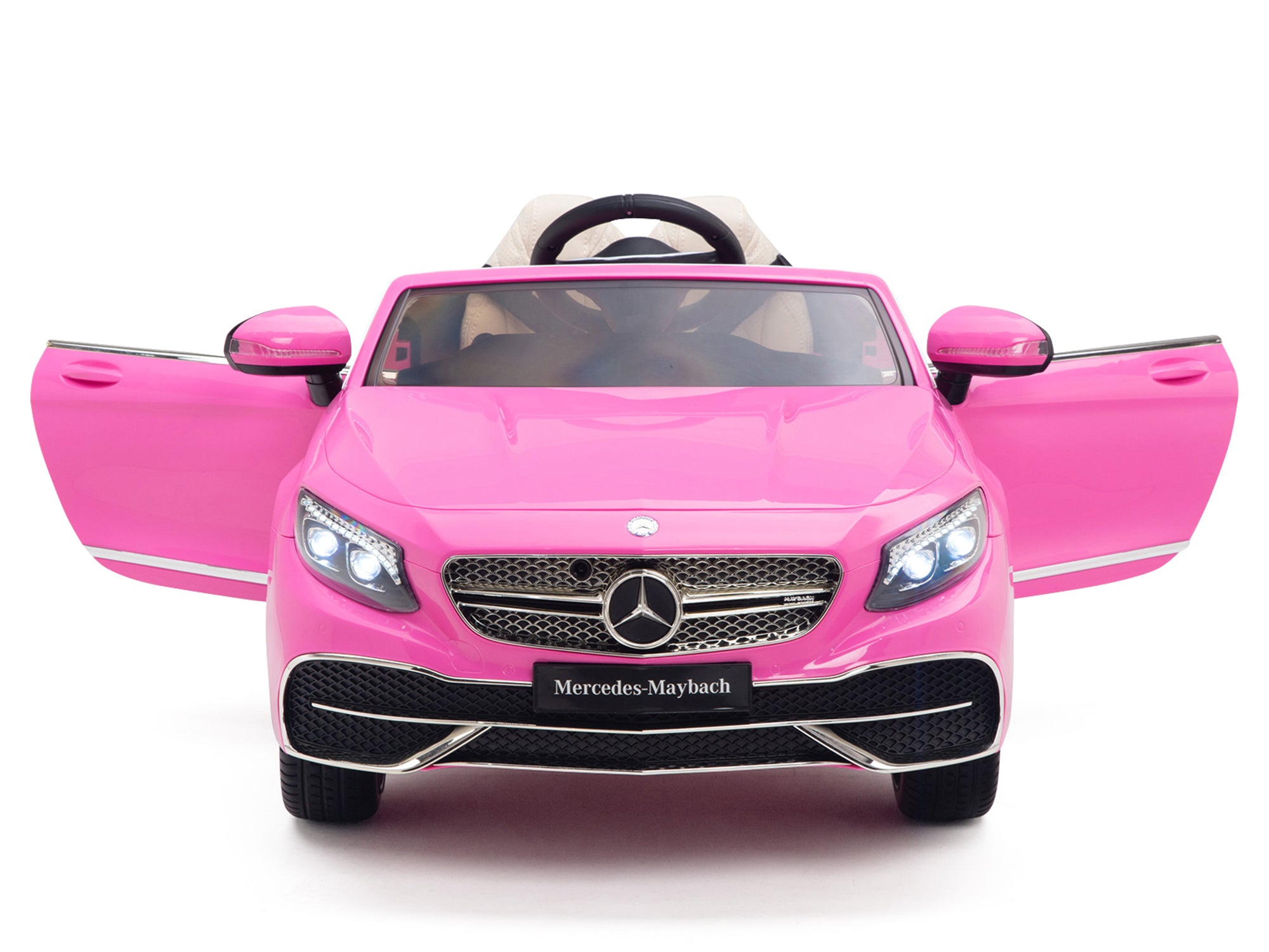 12V Mercedes Benz Maybach Kids Electric Ride-On Car with Parent Remote Control, Built-in Radio & MP3 Player - Pink Luxury Toy Car for Boys & Girls | Birthday Gift, Outdoor Play, Driveway Fun