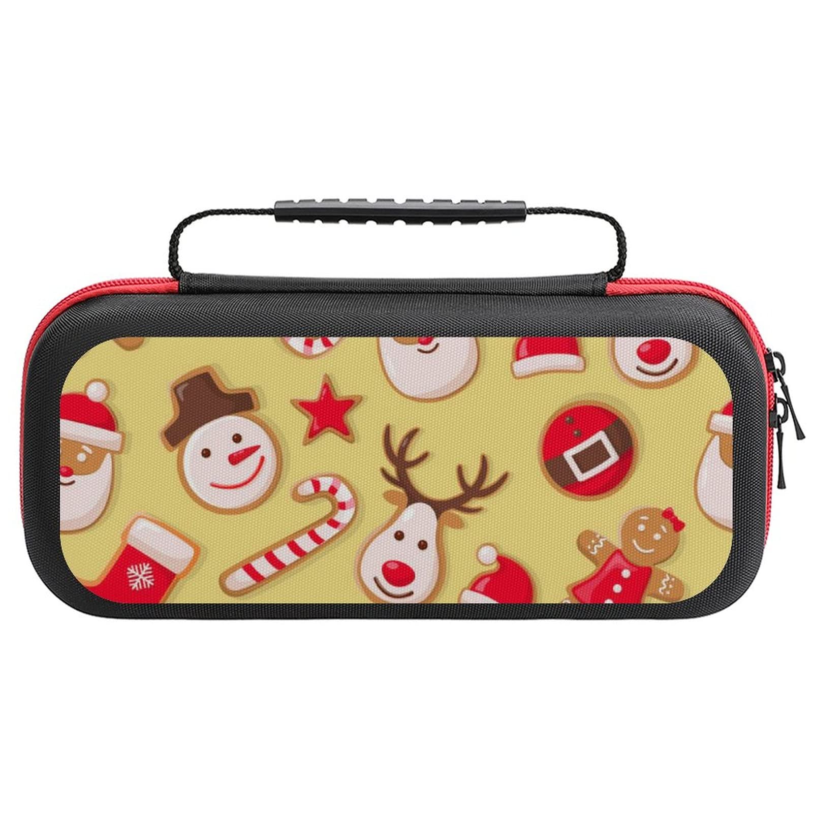 FunnyStar Nintendo Switch Carrying Case - Protective Storage Bag for Cookies, Santa Claus Candy & Accessories | Perfect for Travel, Commuting & Holiday Gifts