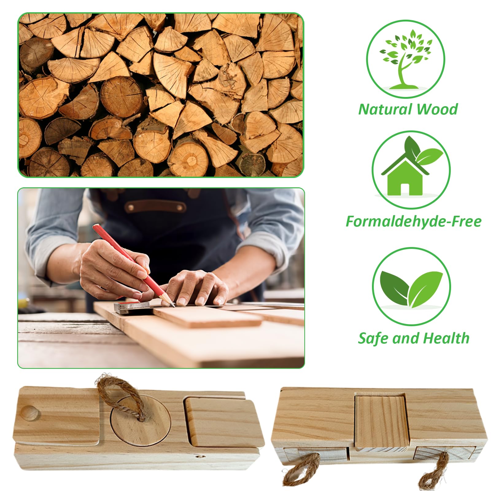 Wooden Guinea Pig Toys & Rabbit Chew Toys - 2 Pack Small Animal Enrichment Foraging Games for Hamsters, Chinchillas, Squirrels, Hedgehogs | Interactive Hide & Seek Treat Toys for Mental Stimulation & Natural Instincts - Perfect for Cage Entertainment & Training