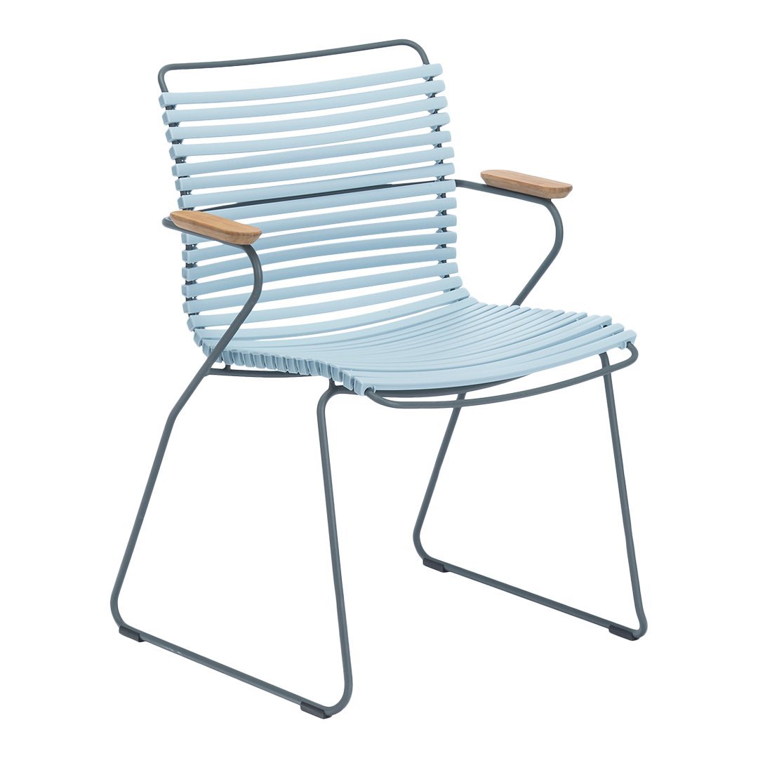 Click Outdoor Dining Chair with Armrests - Patio, Garden, Poolside & Backyard Seating - Weather-Resistant & Comfortable