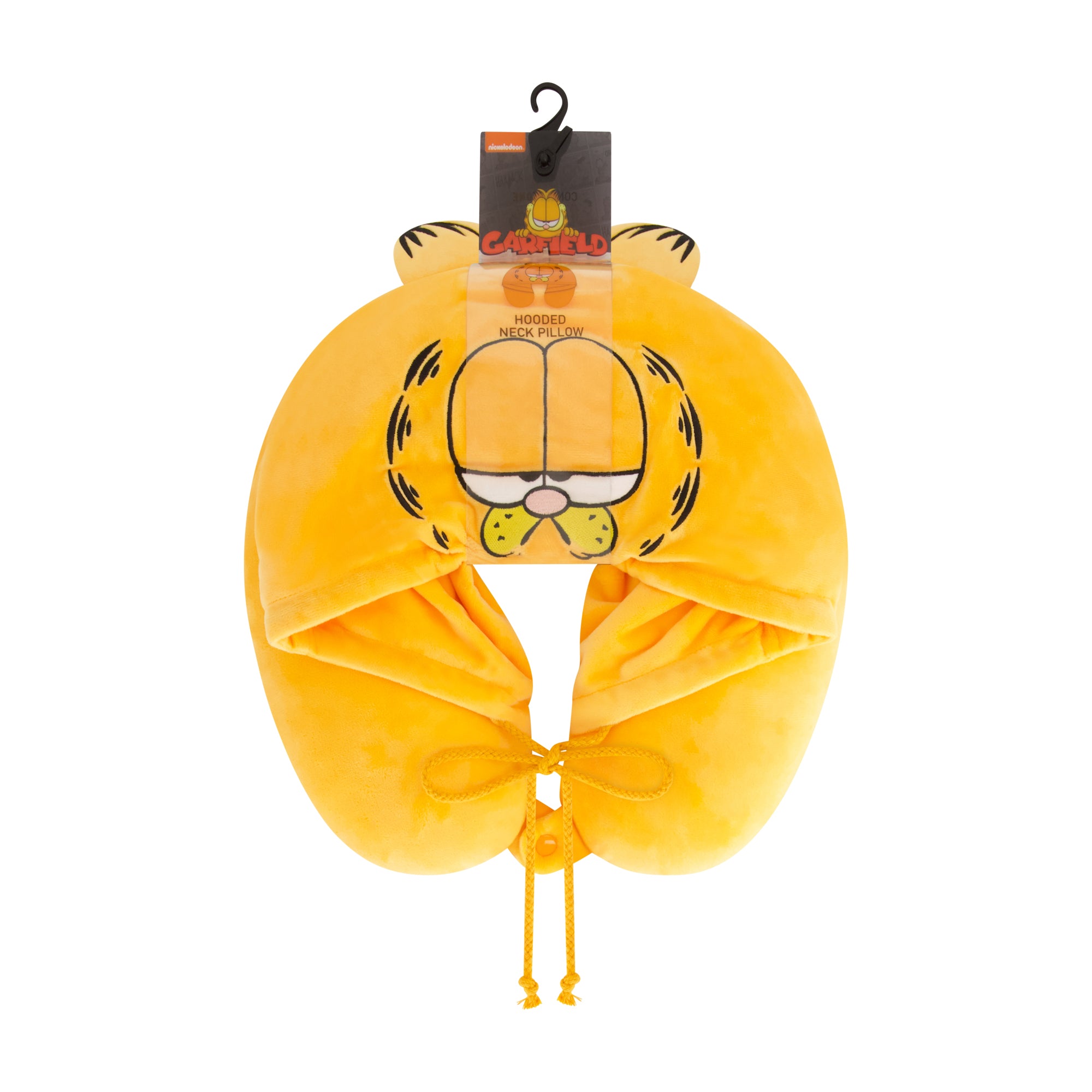 Garfield Hooded Travel Neck Pillow - Soft & Comfortable for Airplane, Car & Home Use - Perfect Gift for Travelers & Fans