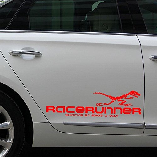 3D Reflective Dinosaur Car Decals - 1 Pair Red Dinosaur Totem Stickers for Car Styling & Accessories | Perfect for Car Windows, Bumpers & Personalizing Your Vehicle
