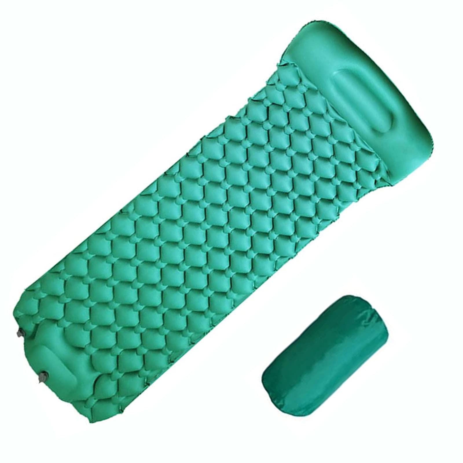 Ultralight Inflatable Camping Sleeping Pad - Waterproof, Compact & Portable with Built-in Pillow for Backpacking, Hiking, Outdoor Adventures | Perfect for Camping Trips, Beach Lounging & Backyard Relaxation