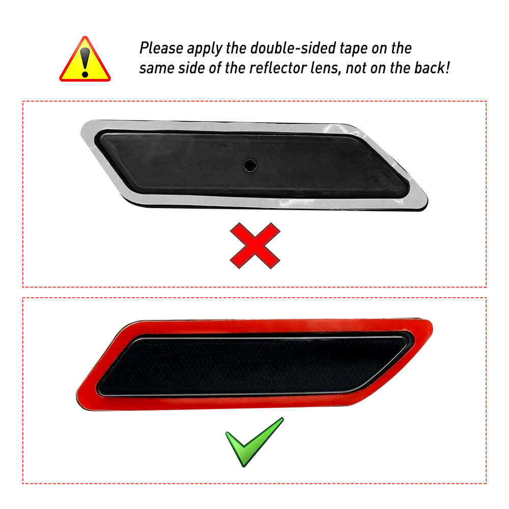 Smoked Front Bumper Side Marker Reflector for BMW 3 Series 5 Series X3 X5 - Replacement Reflector Light Without Bulbs - Enhance Night Visibility & Safety
