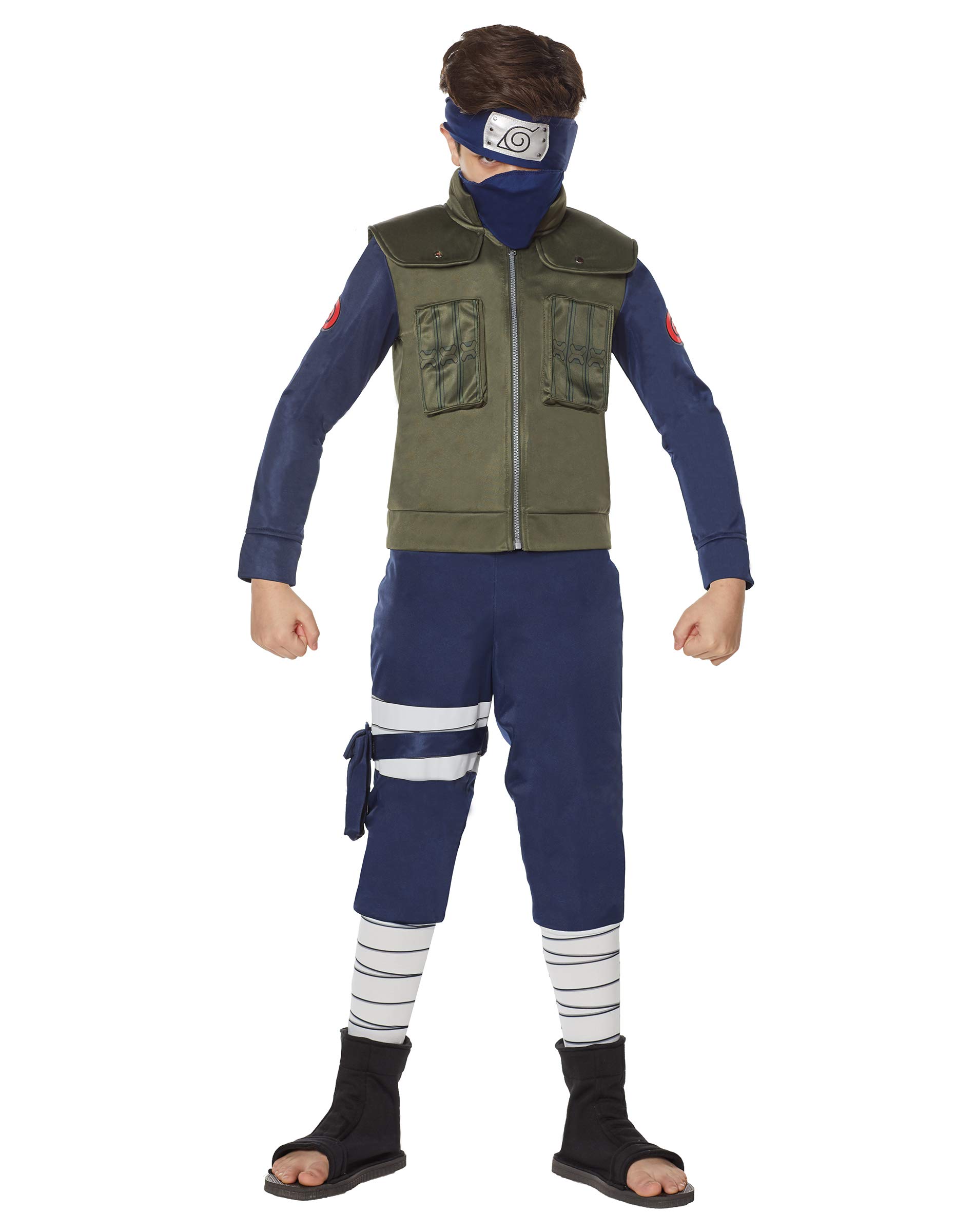 Official Spirit Halloween Kakashi Naruto Costume for Kids - Anime Cosplay Outfit | Perfect for Halloween, Cosplay Parties & Anime Conventions | Roleplay, Dress-Up & Themed Events