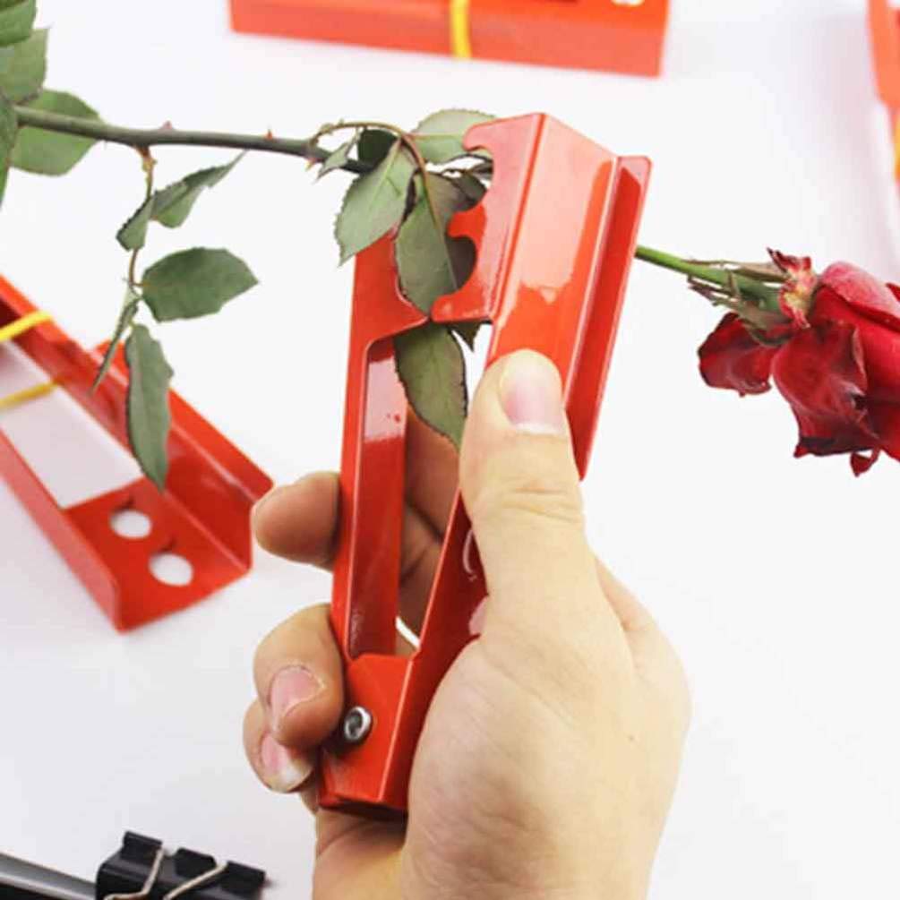 Professional Rose Thorn Remover Tool 3-Piece Set - Red Garden Pliers for Safely Stripping Rose Leaves & Thorns - Perfect for Gardening, Floral Arrangements & Rose Bush Maintenance