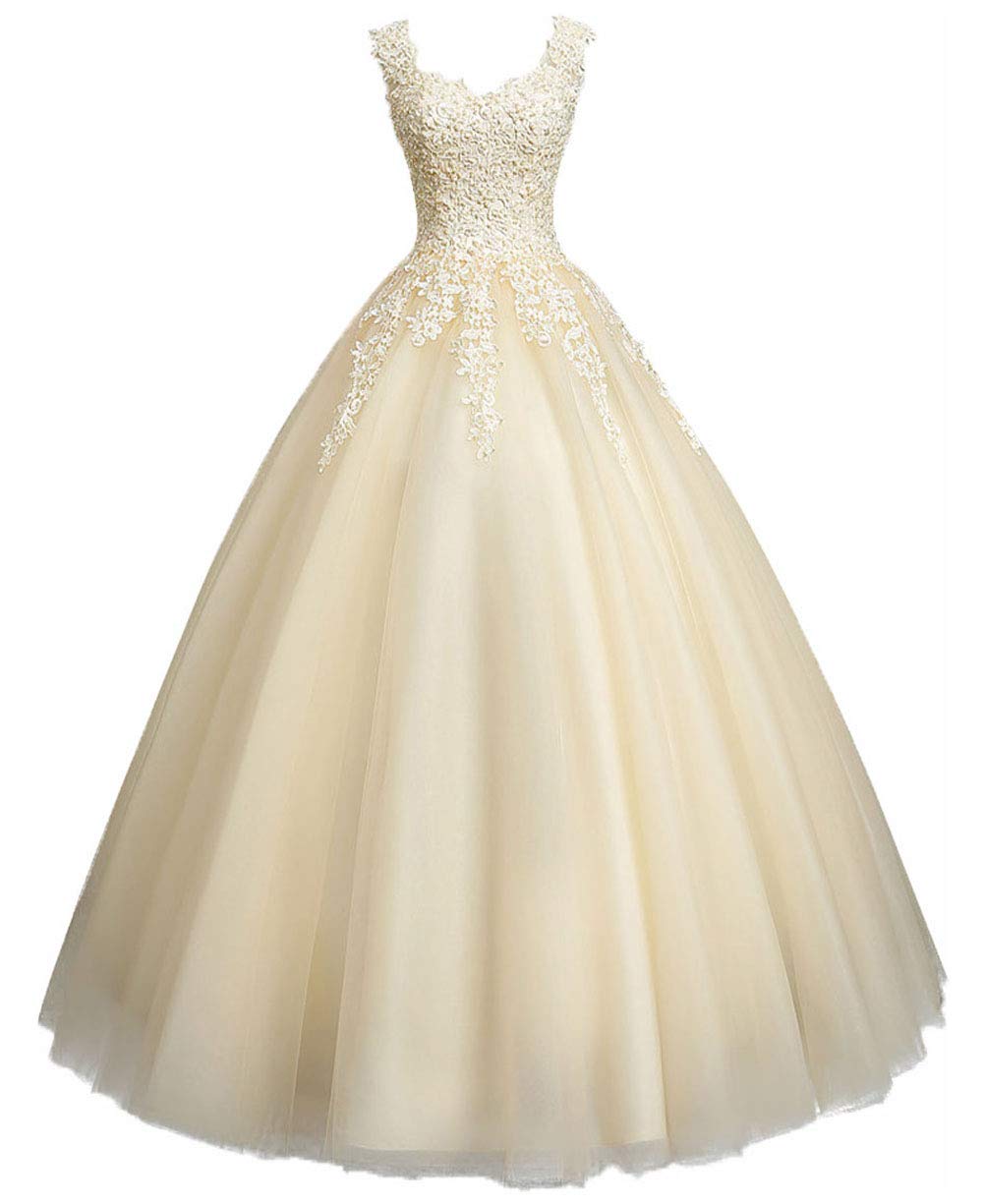 Elegant A-Line Tulle Wedding Dress with Lace Details and Open Back for Bride - Perfect for Church Ceremony, Beach Wedding, and Romantic Photoshoots