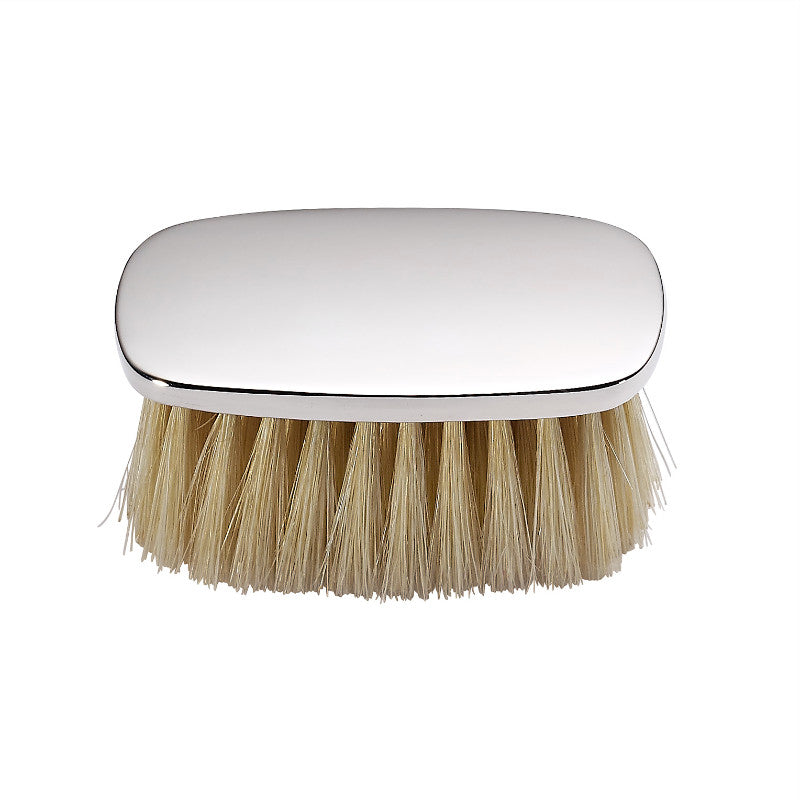 Sterling Silver Military Boy's Hair Brush - Premium Kids' Grooming Brush for Boys - Perfect for Daily Hair Care, Travel & Gifts