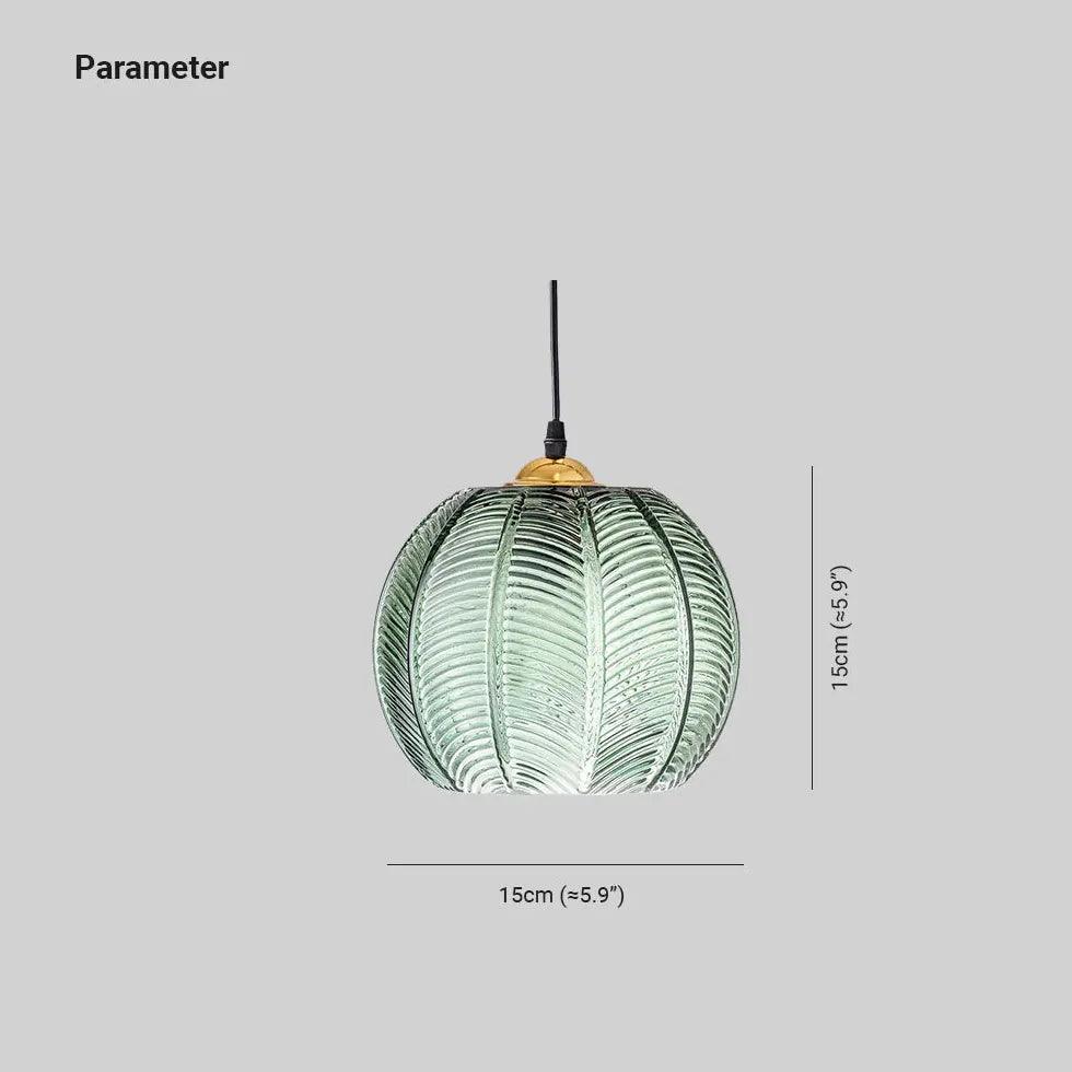 Vintage Green Glass Pendant Light with Engraved Pattern - Elegant Ceiling Fixture for Dining Room, Kitchen Island & Bedroom Decor