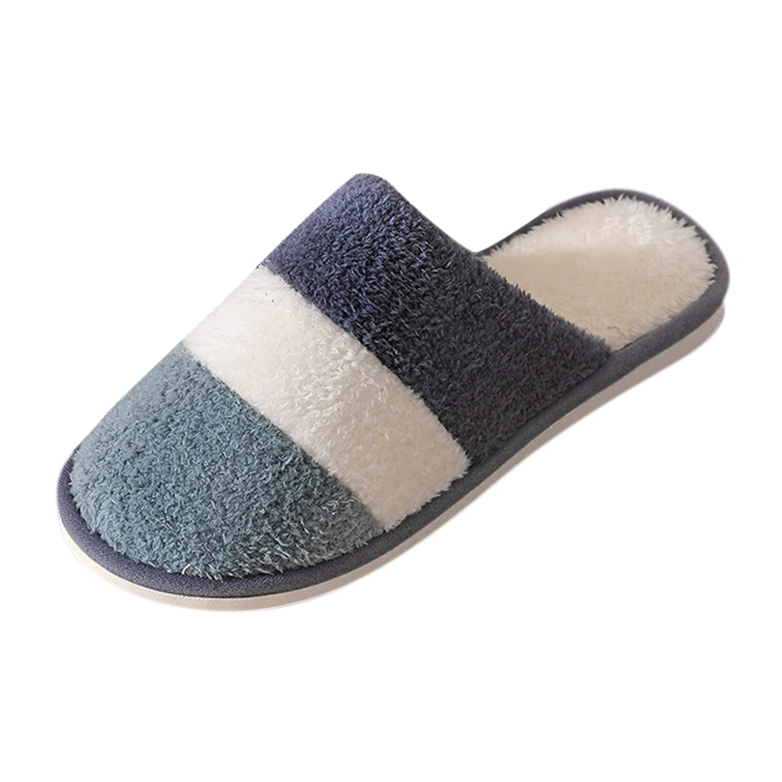 **Men's Cotton Slip-On Slippers - Soft Plush Warm House Shoes for Indoor Comfort | Cozy Home, Lounge & Winter Wear**
